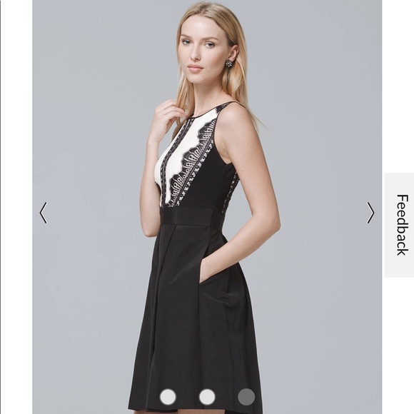 WHBM lace tuxedo fit and flare dress size 00 - Picture 8 of 8